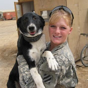 Soldier with dog